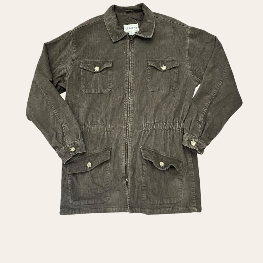 Merona 90s/2000s vintage brown corduroy utility jacket - large - Picture 5 of 7